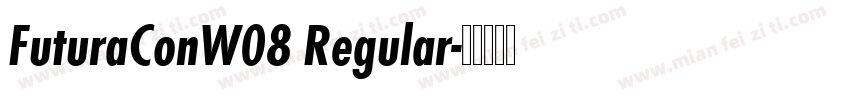 FuturaConW08 Regular字体转换